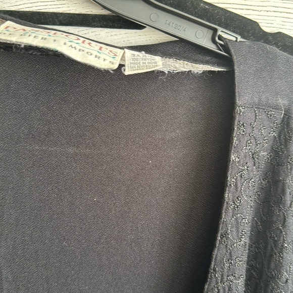 Pier 1 Imports Black Vintage Lace Button Down Cardigan/Dress | SIZE S - Picture 6 of 9